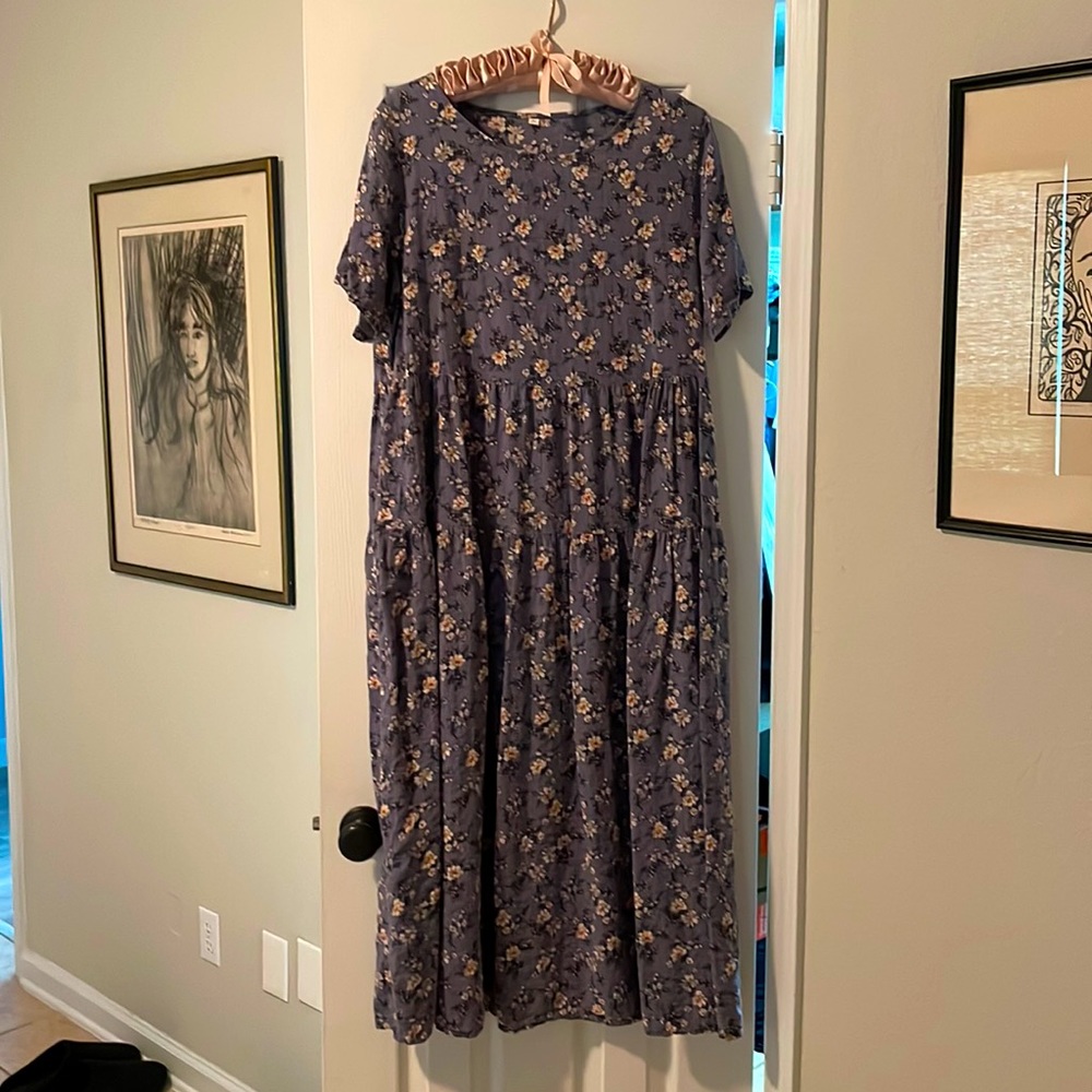 Short sleeve summer dress with pockets size XL
